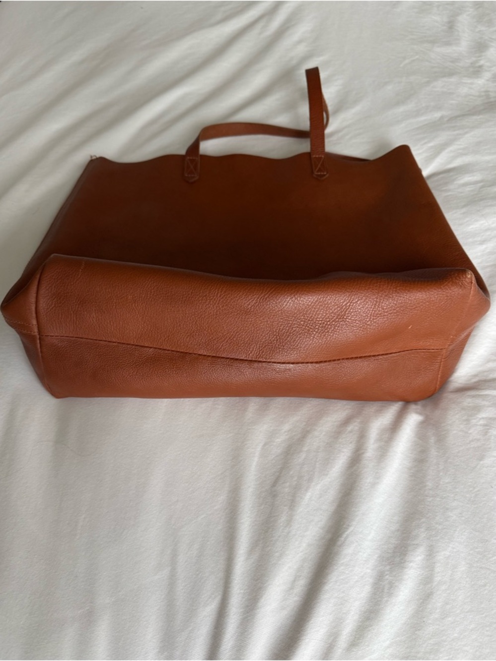 Classic Brown Leather Tote Bag - Picture 4 of 13